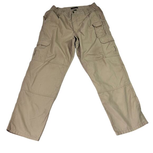 511 Tactical Pants Mens 36 Beige Cargo Paratrooper Gorpcore Straight Leg Ripstop - Picture 1 of 14